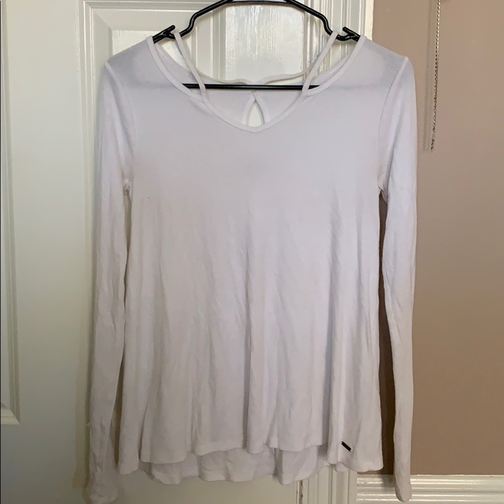 Hollister White Long-Sleeve Shirt